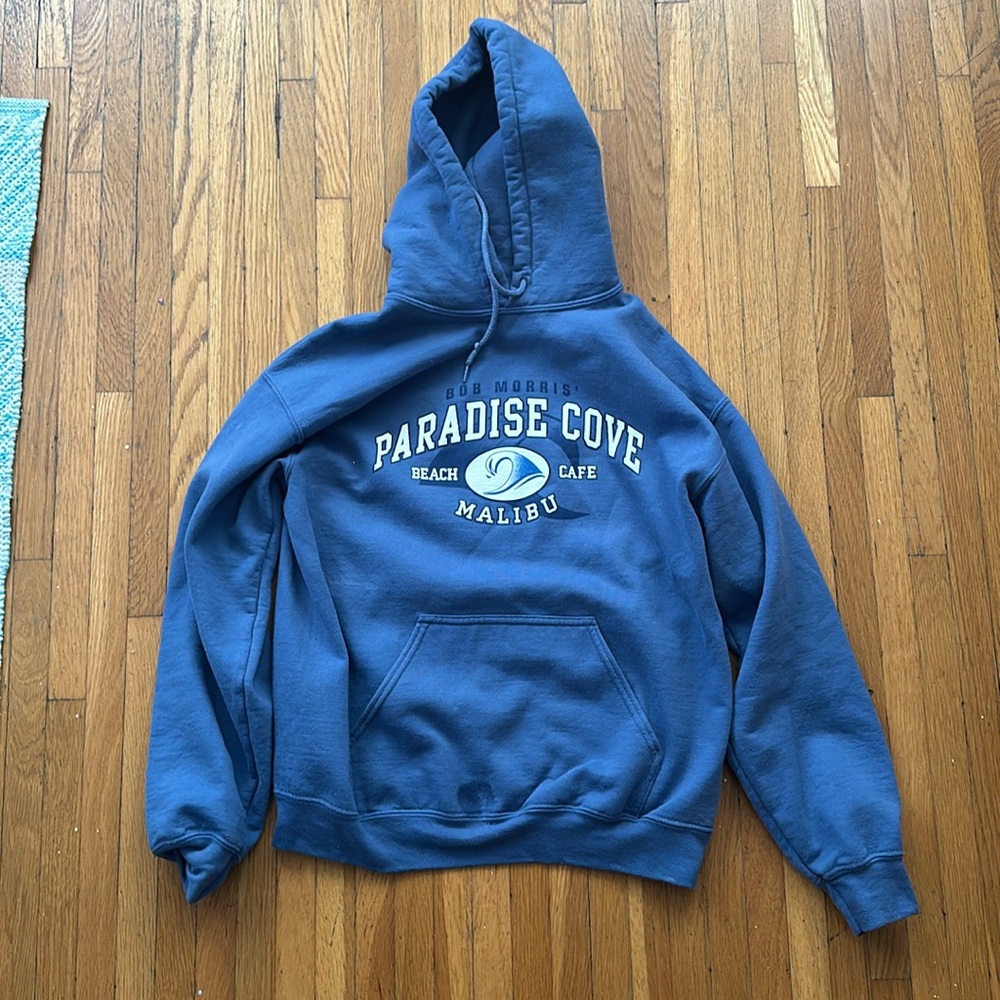 Blue Hoodie Paradise Cove Beach Cafe Size Medium